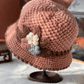 🔥HOT SALE 49% de réduction - Bonnet tricoté chaud et élégant à motif floral pour femme