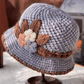 🔥HOT SALE 49% de réduction - Bonnet tricoté chaud et élégant à motif floral pour femme