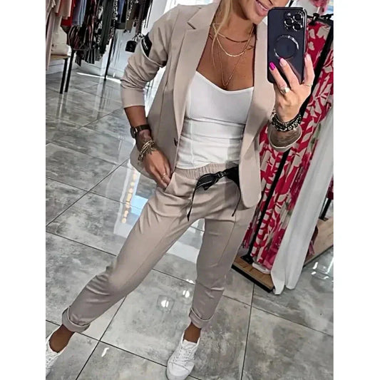 Ensemble 2 pièces veste et pantalon de costume décontracté pour femme 🌺LIVRAISON GRATUITE