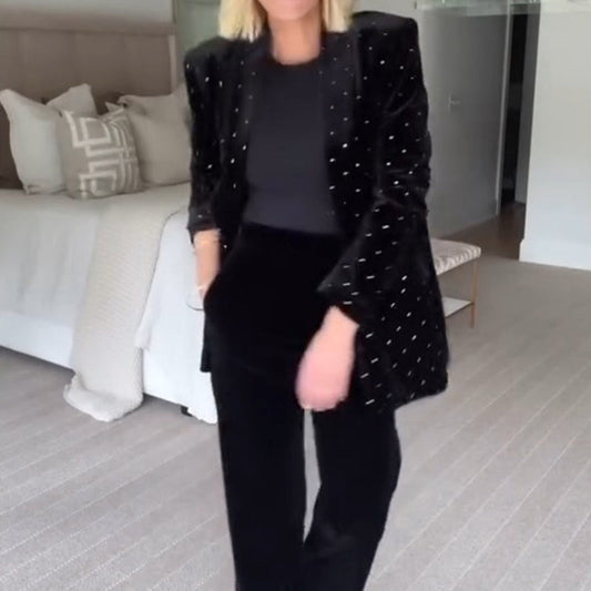 💖55% de réduction💖Blazer de luxe à décor de strass pour femmes