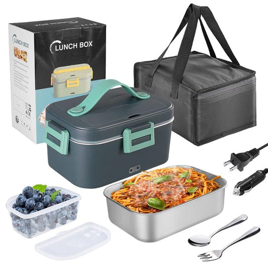 Boîte à lunch chauffante électrique pour voiture, camion et maison - Acier inoxydable 304 / 1,8 L