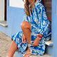 💕 Robe ample élégante à imprimé col en V pour femme