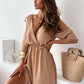 💖Limited Sale 49% OFF💖Robe élégante et sexy à col en V et fente latérale pour femmes