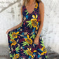 🌸 Offres spéciales printemps 💐  Robe sans manches en V à motif de feuilles pour femmes