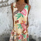🌸 Offres spéciales printemps 💐  Robe sans manches en V à motif de feuilles pour femmes