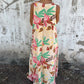 🌸 Offres spéciales printemps 💐  Robe sans manches en V à motif de feuilles pour femmes