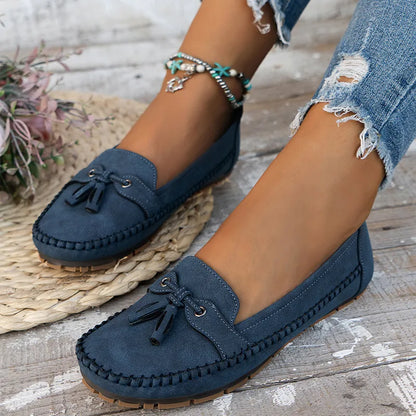 🔥Dernier jour 49% de réduction - Mocassins confortables et souples pour femmes, style vintage avec noeud