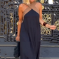 Robe longue sans manches pour femme de créateur (col noué)