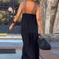 Robe longue sans manches pour femme de créateur (col noué)