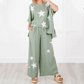 Women's Star Patch Set Short Sleeve Casual Two-Piece Pajamas