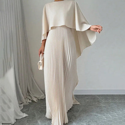 Robe Élégante Plissée Unique à Ourlet Irrégulier