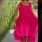 [36-50]Robe décontractée sans manches à col rond pour femme