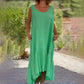 [36-50]Robe décontractée sans manches à col rond pour femme