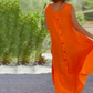 [36-50]Robe décontractée sans manches à col rond pour femme