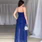 🎁Offre spéciale -50%⏳Robe longue élégante à volants et bretelles spaghetti pour femme