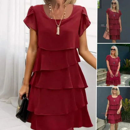 ⏳Réduction limitée de 60%💥Robe décontractée à volants et coupe ondulée pour femmes