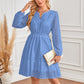 💕Durée limitée -50 %💕Robe ajourée à manches longues et col en V pour femme