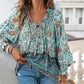 💖Chemise à manches longues à col V imprimé pour femmes