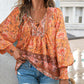 💖Chemise à manches longues à col V imprimé pour femmes