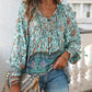 💖Chemise à manches longues à col V imprimé pour femmes
