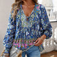 💖Chemise à manches longues à col V imprimé pour femmes