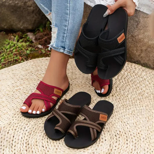 🔥Soldes d'été 49 %✨Tongs confortables en maille respirante pour femmes
