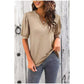 💥Spécialités d'été👚T-shirt élégant à manches courtes bouffantes et col en V pour femme