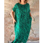 Robe mi-longue oversize à imprimé animal