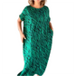 Robe mi-longue oversize à imprimé animal