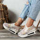 Chaussures décontractées en maille respirante à semelle épaisse pour femmes