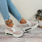 Chaussures décontractées en maille respirante à semelle épaisse pour femmes