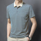 👕T-shirt à revers respirant à rayures pour homme