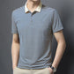 👕T-shirt à revers respirant à rayures pour homme