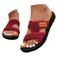 Sandales plates confortables à bout ouvert pour pieds larges