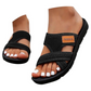 Sandales plates confortables à bout ouvert pour pieds larges