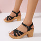 🎁Offre spéciale -49 %⏳Sandales à talons et brides croisées tressées pour femmes