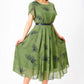 Robe midi trapèze pour femme (avec ceinture)👗