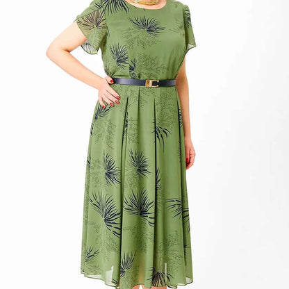 Robe midi trapèze pour femme (avec ceinture)👗