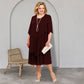 Robe midi superposée grande taille