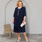 Robe midi superposée grande taille