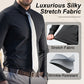 Chemise extensible soyeuse, infroissable et de couleur unie pour homme