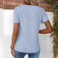 T-shirt décontracté à manches courtes et col rond pour femme