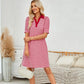 Robe décontractée à rayures et col en V pour femme