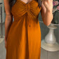 Ensemble deux pièces tendance pour femme de couleur unie : haut long à bretelles spaghetti et short