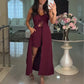 Ensemble deux pièces tendance pour femme de couleur unie : haut long à bretelles spaghetti et short