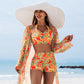 Maillot de bain 3 pièces imprimé – Tenue de plage élégante et sexy