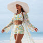 Maillot de bain 3 pièces imprimé – Tenue de plage élégante et sexy