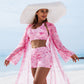 Maillot de bain 3 pièces imprimé – Tenue de plage élégante et sexy