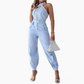 🌸Soldes d'été - 50 % de réduction🌸Ensemble haut court sans manches et pantalon taille haute pour femme