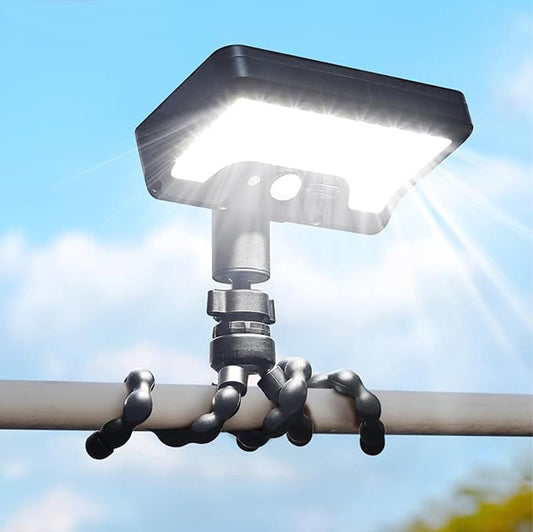 Lampe solaire avec capteur – détachable, portable et double charge via USB-C